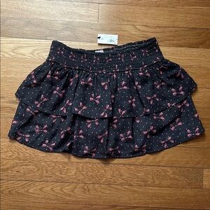 Chic Black and Pink Layered Skirt